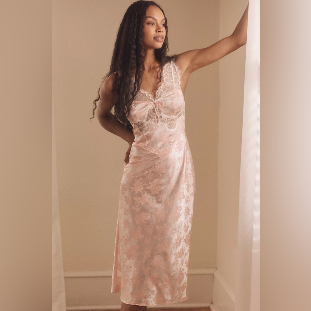 For love and lemons Audrey jacquard midi slip